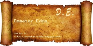 Demeter Edda névjegykártya